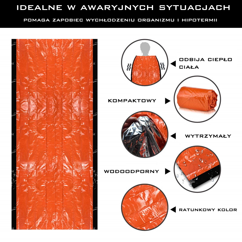 Śpiwór awaryjny NK949 — cechy produktu