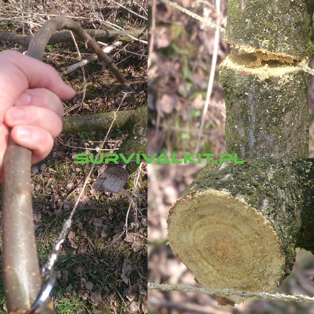 Improwizowana piła łukowa wykonana z piły strunowej